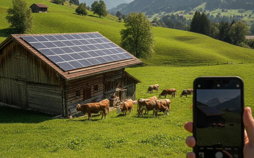 Panneaux solaires à Bulle, Fribourg